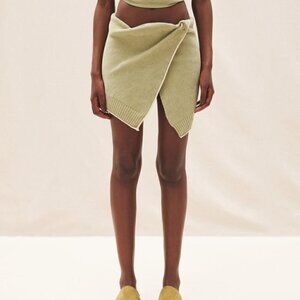 JACQUEMUS Green Le Papier 'La Jupe Bagnu' Miniskirt size 40